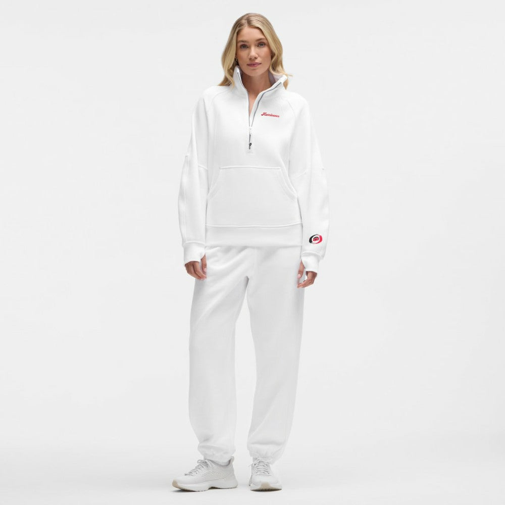 Carolina Hurricanes - lululemon Women's Long Scuba Oversized Half-Zip Funnel Neck White