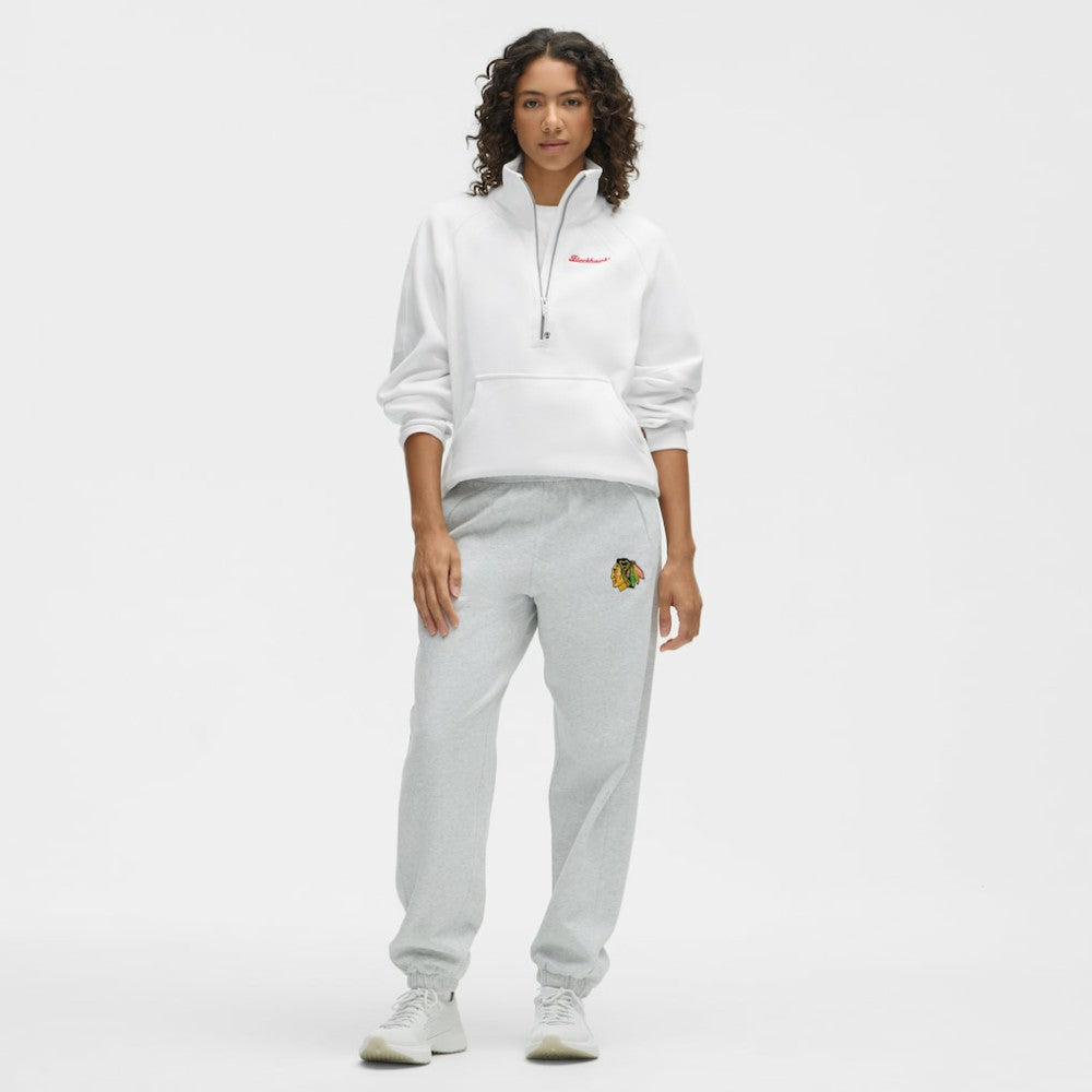 Chicago Blackhawks lululemon Women's Long Scuba Oversized Half-Zip Funnel Neck White