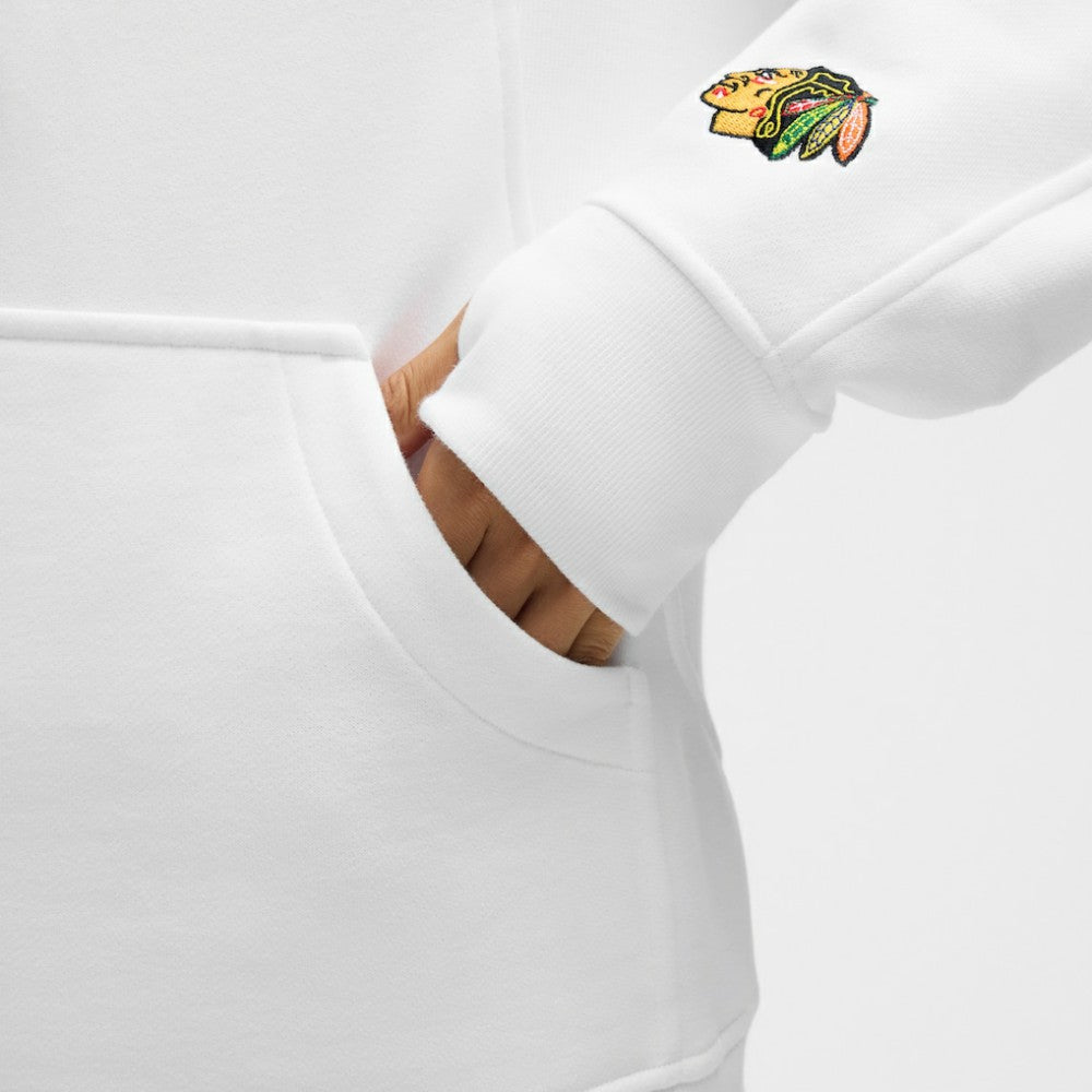 Chicago Blackhawks lululemon Women's Long Scuba Oversized Half-Zip Funnel Neck White