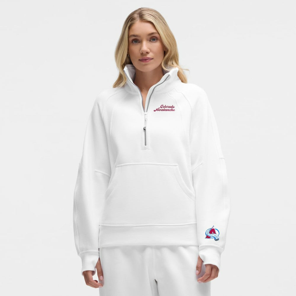 Colorado Avalanche - lululemon Women's Long Scuba Oversized Half-Zip Funnel Neck White