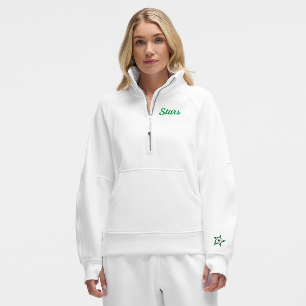 Dallas Stars - lululemon Women's Long Scuba Oversized Half-Zip Funnel Neck White