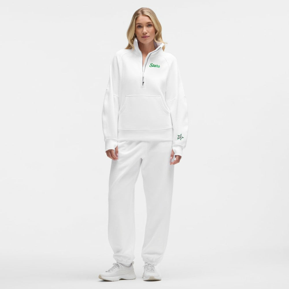 Dallas Stars - lululemon Women's Long Scuba Oversized Half-Zip Funnel Neck White