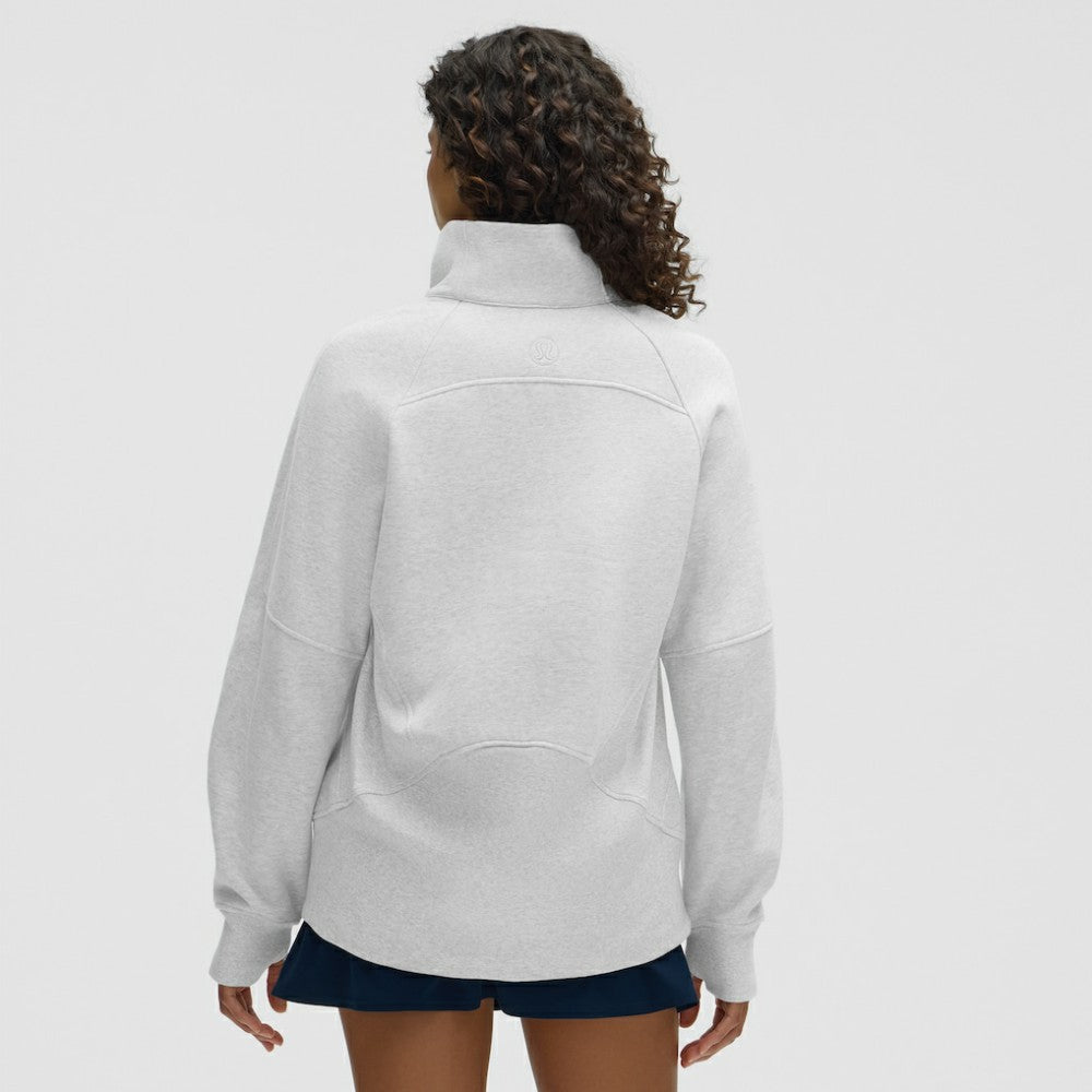 Tampa Bay Lightning - lululemon Women's Long Scuba Oversized Half-Zip Funnel Neck Heathered Core Ultra Light Grey