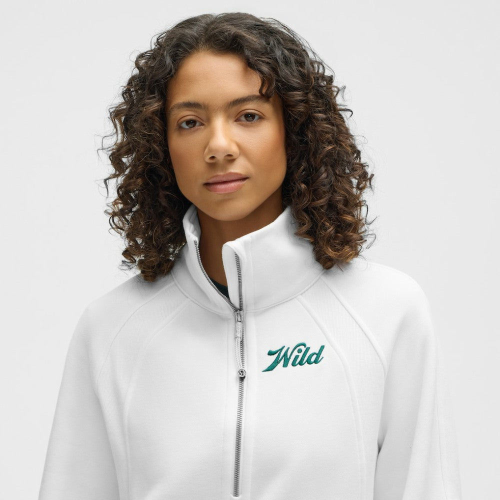 Minnesota Wild - lululemon Women's Long Scuba Oversized Half-Zip Funnel Neck White