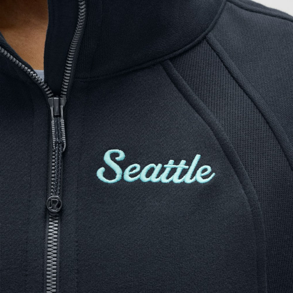 Seattle Kraken lululemon Women's Long Scuba Oversized Half-Zip Funnel Neck True Navy