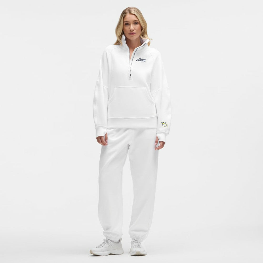 Nashville Predators - lululemon Women's Long Scuba Oversized Half-Zip Funnel Neck White