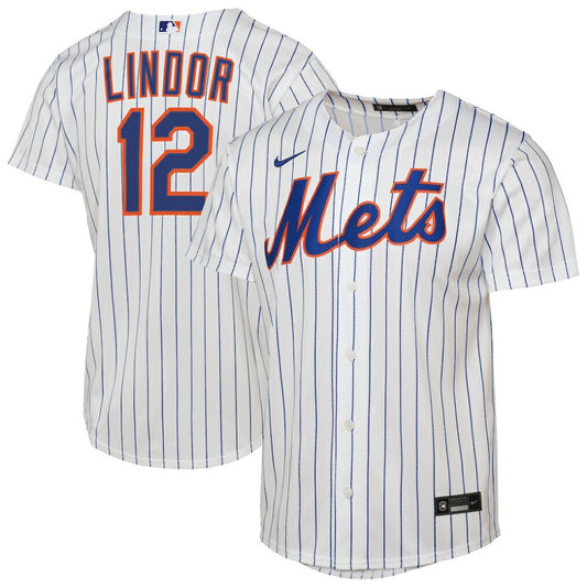 Francisco Lindor New York Mets Nike Youth Home Replica Player Jersey - White | MLB Jerseys