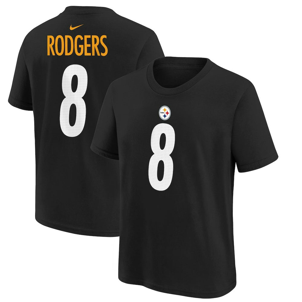 Aaron Rodgers Pittsburgh Steelers Youth Player Name & Number T-Shirt Black - NFL