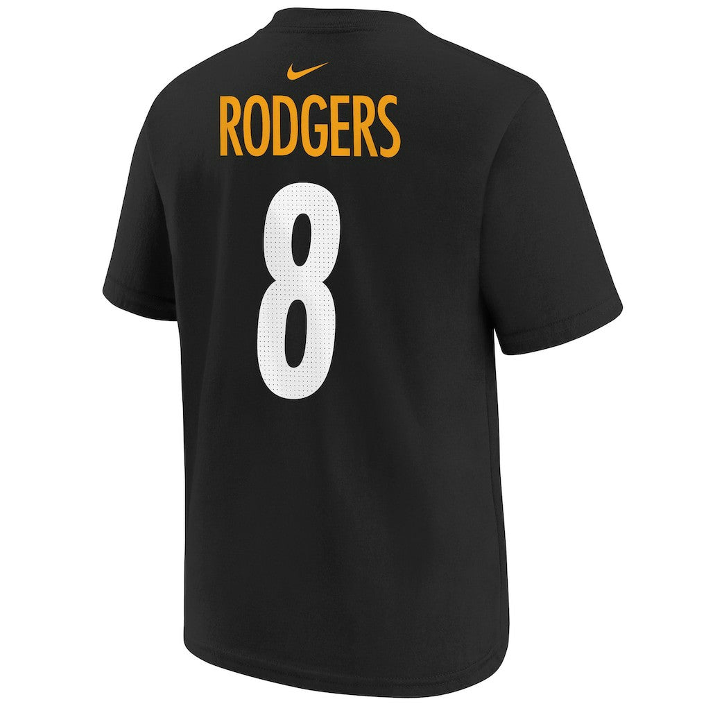 Aaron Rodgers Pittsburgh Steelers Youth Player Name & Number T-Shirt Black - NFL