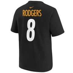 Aaron Rodgers Pittsburgh Steelers Youth Player Name & Number T-Shirt Black - NFL