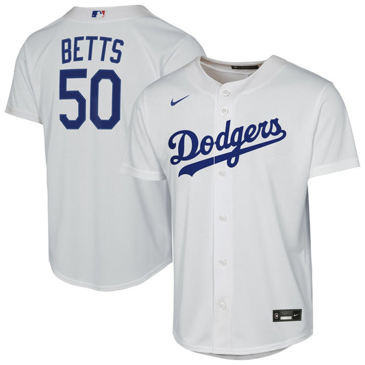 Mookie Betts Los Angeles Dodgers Nike Youth Home Replica Player Jersey - White | MLB Jerseys