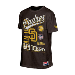 San Diego Padres New Era  Oversized Throwback Distressed T-Shirt Lifestyle