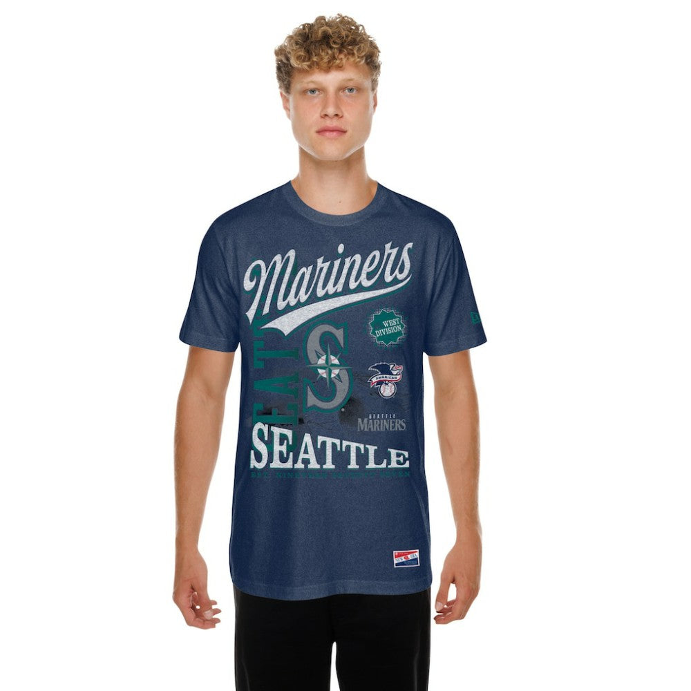 Seattle Mariners New Era  Oversized Throwback Distressed T-Shirt Clearance