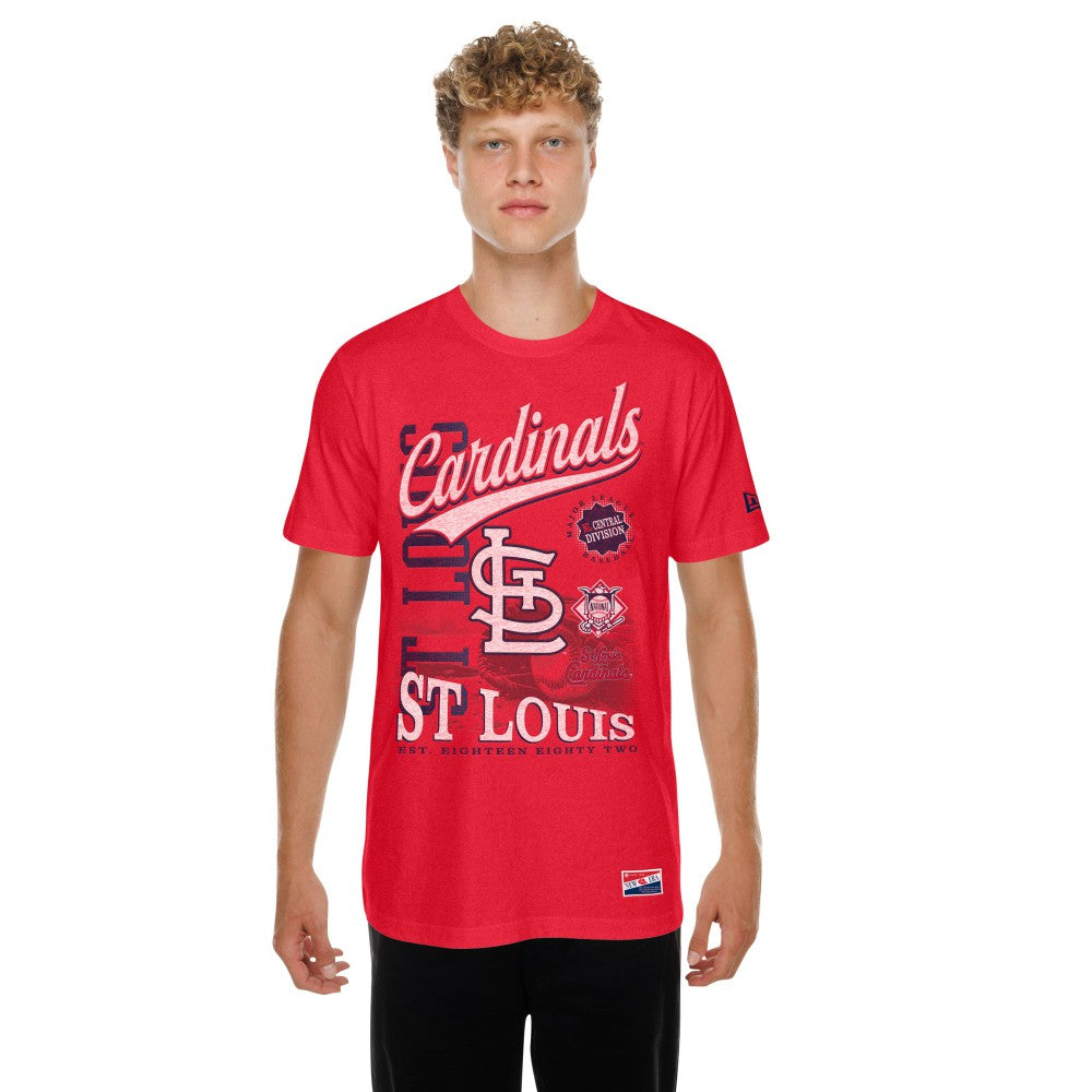 St. Louis Cardinals New Era  Oversized Throwback Distressed T-Shirt Clearance