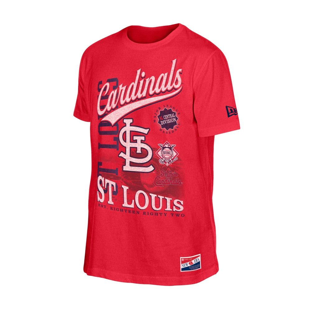 St. Louis Cardinals New Era  Oversized Throwback Distressed T-Shirt Clearance