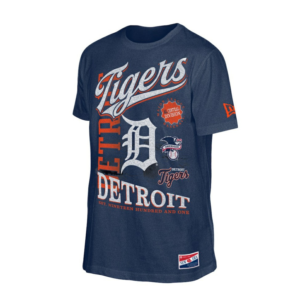 Detroit Tigers New Era  Oversized Throwback Distressed T-Shirt Near Me