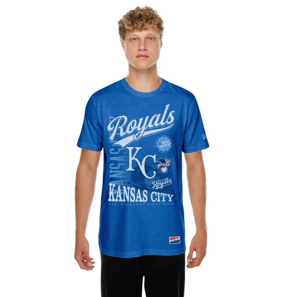 Kansas City Royals New Era  Oversized Throwback Distressed T-Shirt Clearance