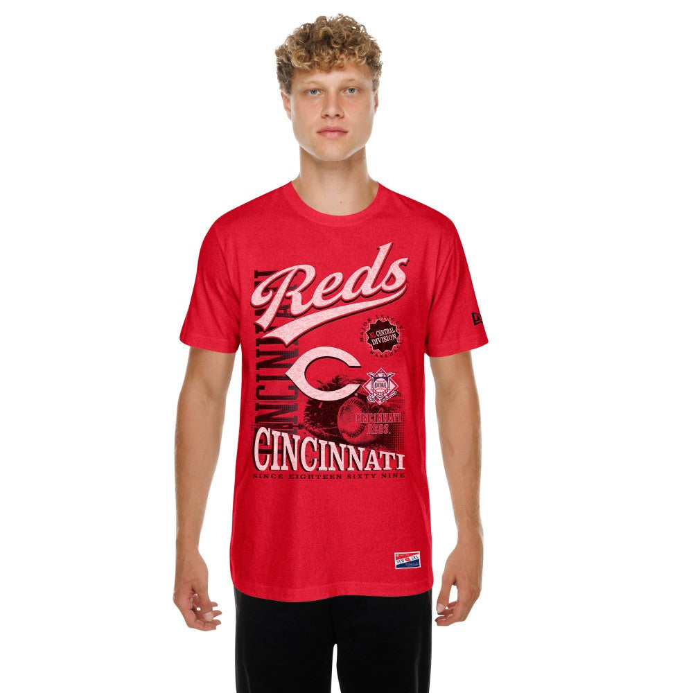 Cincinnati Reds New Era  Oversized Throwback Distressed T-Shirt Near Me
