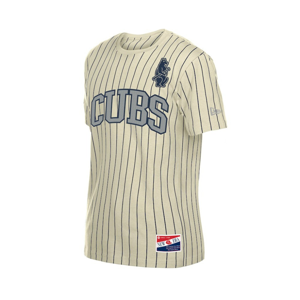 Chicago Cubs New Era Throwback Meshback Pinstripe T-Shirt Sale