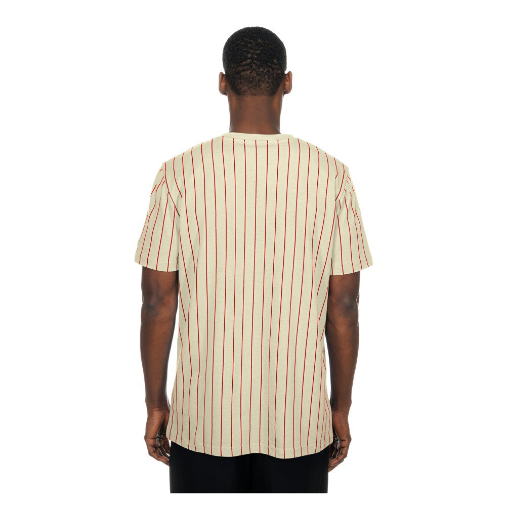 Cincinnati Reds New Era Throwback Meshback Pinstripe T-Shirt for sale