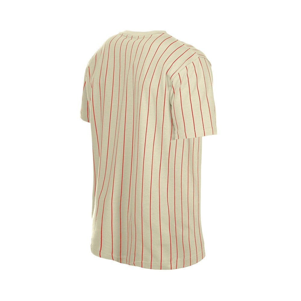Cincinnati Reds New Era Throwback Meshback Pinstripe T-Shirt for sale
