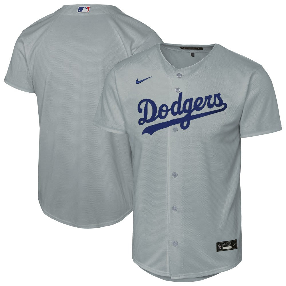 Los Angeles Dodgers Nike Youth Alternate Replica Jersey - Gray | MLB Jerseys