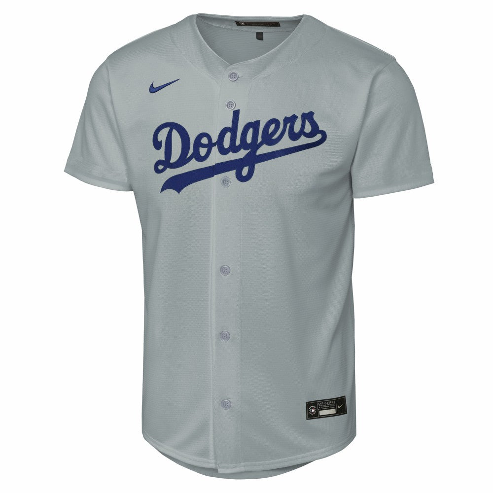Los Angeles Dodgers Nike Youth Alternate Replica Jersey - Gray | MLB Jerseys