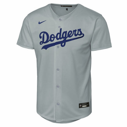 Los Angeles Dodgers Nike Youth Alternate Replica Jersey - Gray | MLB Jerseys