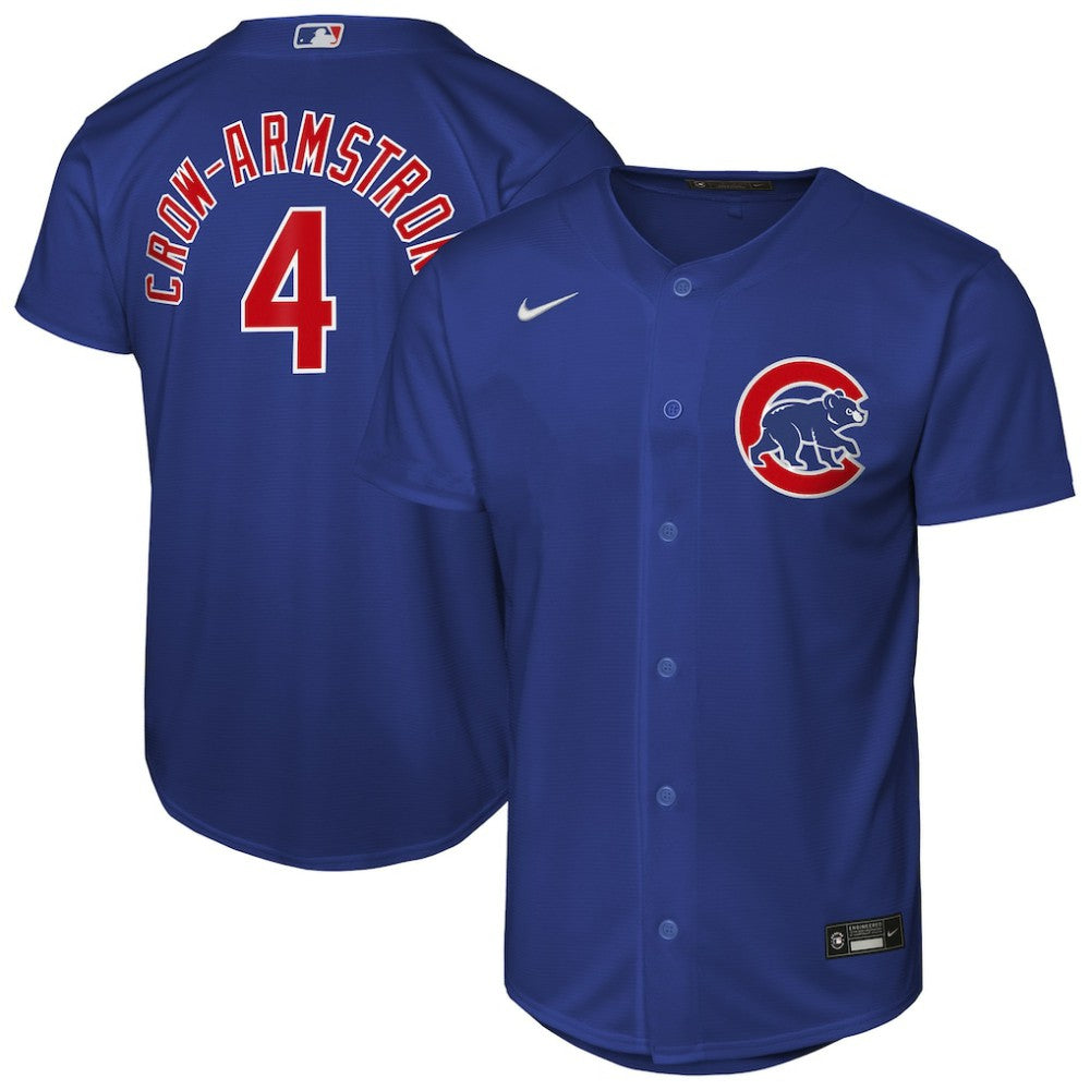 Pete Crow-Armstrong Chicago Cubs Nike Youth Alternate Replica Jersey Lifestyle