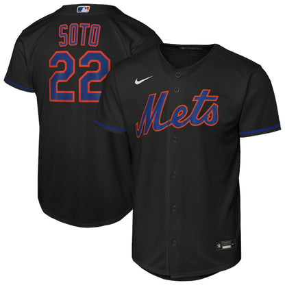 Juan Soto New York Mets Nike Youth Alternate Replica Jersey - Black | MLB Jerseys