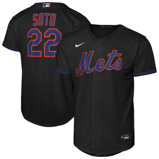Juan Soto New York Mets Nike Youth Alternate Replica Jersey - Black | MLB Jerseys