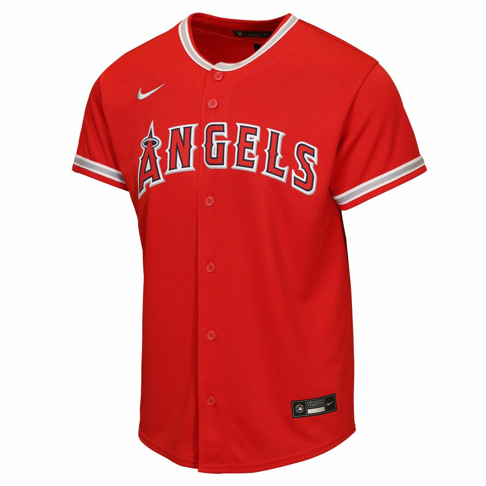 Mike Trout Los Angeles Angels Nike Youth Alternate Replica Jersey - Red | MLB Jerseys