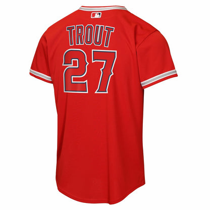 Mike Trout Los Angeles Angels Nike Youth Alternate Replica Jersey - Red | MLB Jerseys