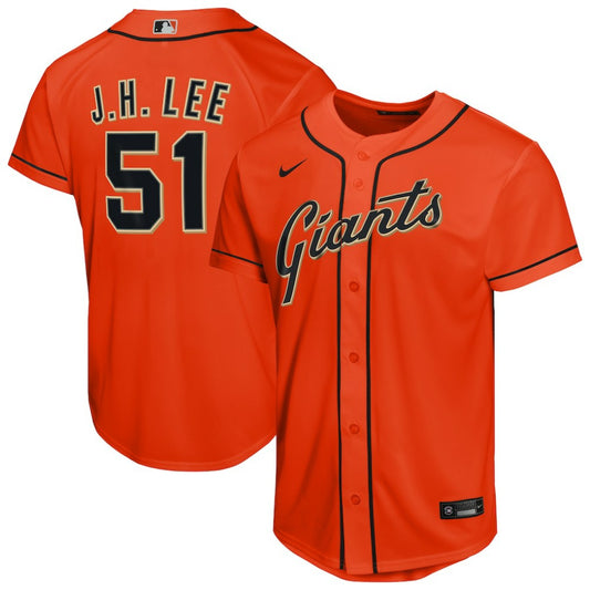 Jung Hoo Lee San Francisco Giants Nike Youth Alternate Replica Jersey - Orange | MLB Jerseys