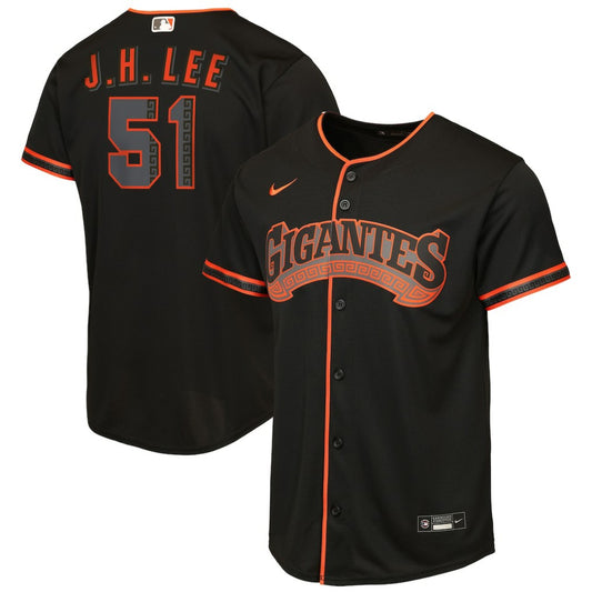 Jung Hoo Lee San Francisco Giants Nike Youth Alternate 2 Replica Jersey - Black | MLB Jerseys