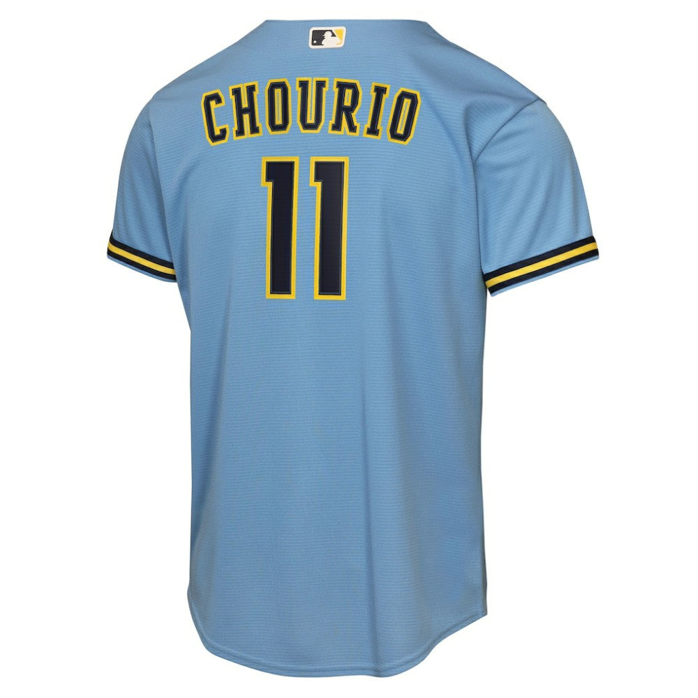 Jackson Chourio Milwaukee Brewers Nike Youth Road Replica Jersey - Light Blue | MLB Jerseys