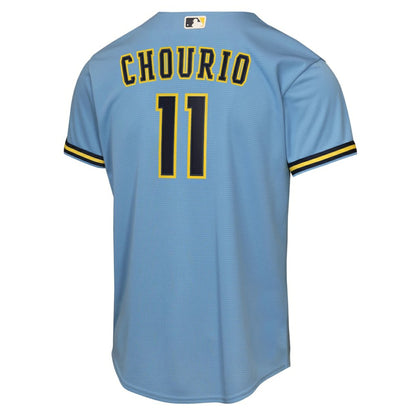 Jackson Chourio Milwaukee Brewers Nike Youth Road Replica Jersey - Light Blue | MLB Jerseys