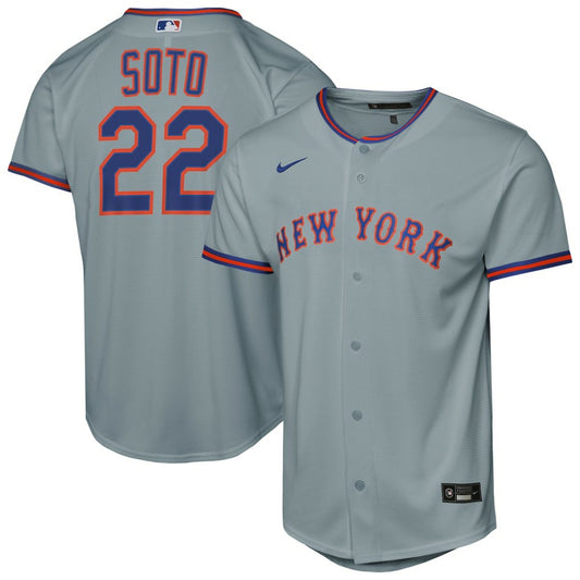 Juan Soto New York Mets Nike Youth Road Replica Jersey - Gray | MLB Jerseys