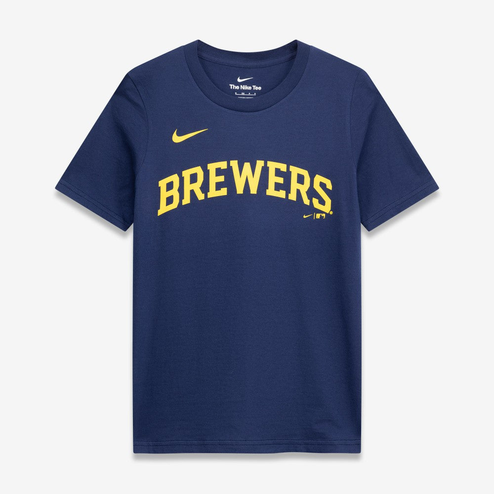 Jackson Chourio Milwaukee Brewers Nike Youth Name & Number T-Shirt Near Me