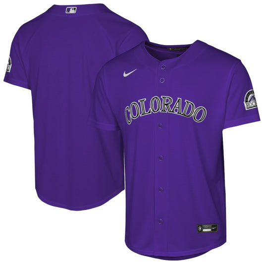 Colorado Rockies Nike Youth Alternate 2 Stadium Jersey - Purple | MLB Jerseys