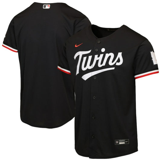 Minnesota Twins Nike Youth Alternate 2 Stadium Jersey - Black | MLB Jerseys