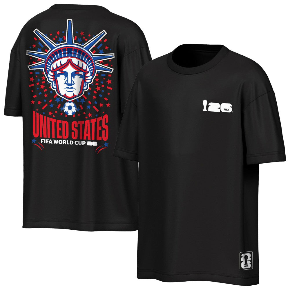 USMNT Outerstuff FIFA World Cup 2026 Rally Oversized 2-Hit T-Shirts - Black