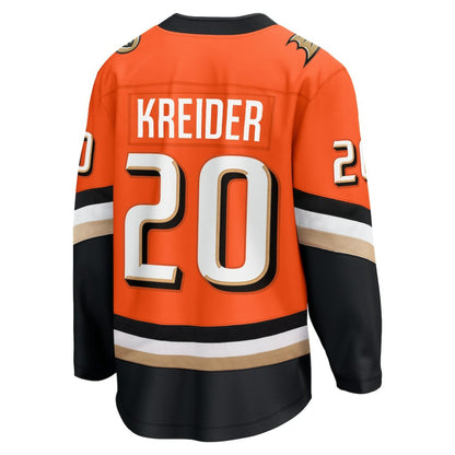 Chris Kreider Anaheim Ducks Fanatics Home Breakaway Jersey - Orange | NHL Jerseys