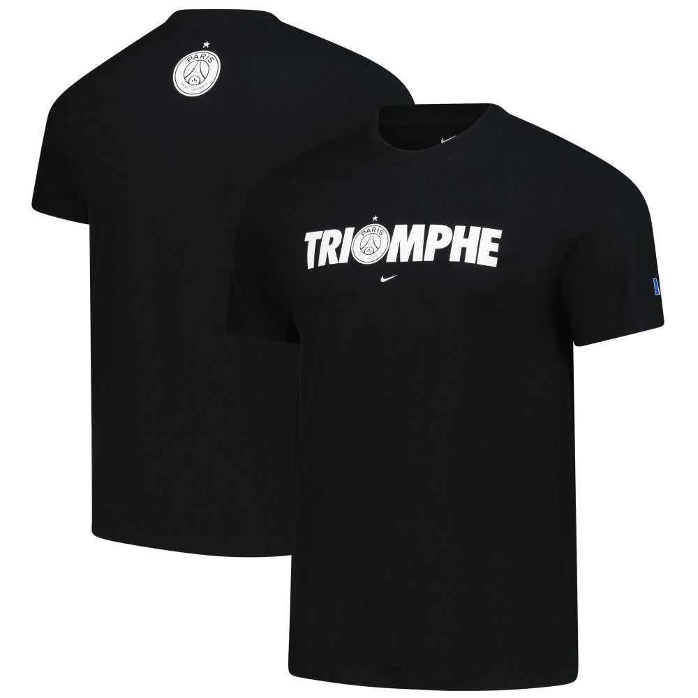 Nike Paris Saint-Germain 2025 Champions of Europe Triomphe T-Shirts - Black