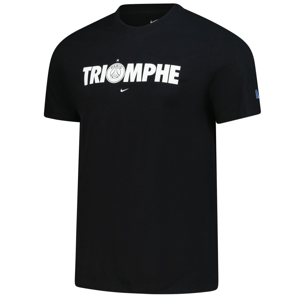 Nike Paris Saint-Germain 2025 Champions of Europe Triomphe T-Shirts - Black