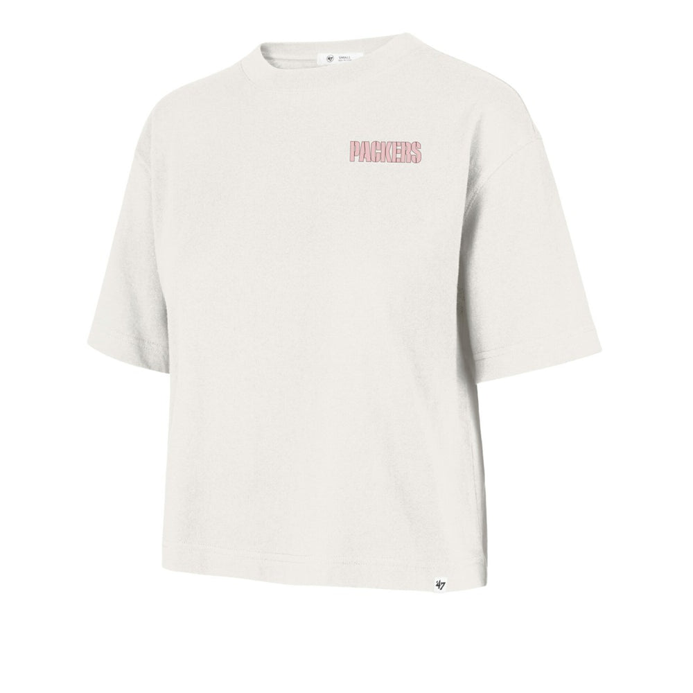 Green Bay Packers '47 Women's Love Letter Reed City T-Shirt Cream - 47 brand