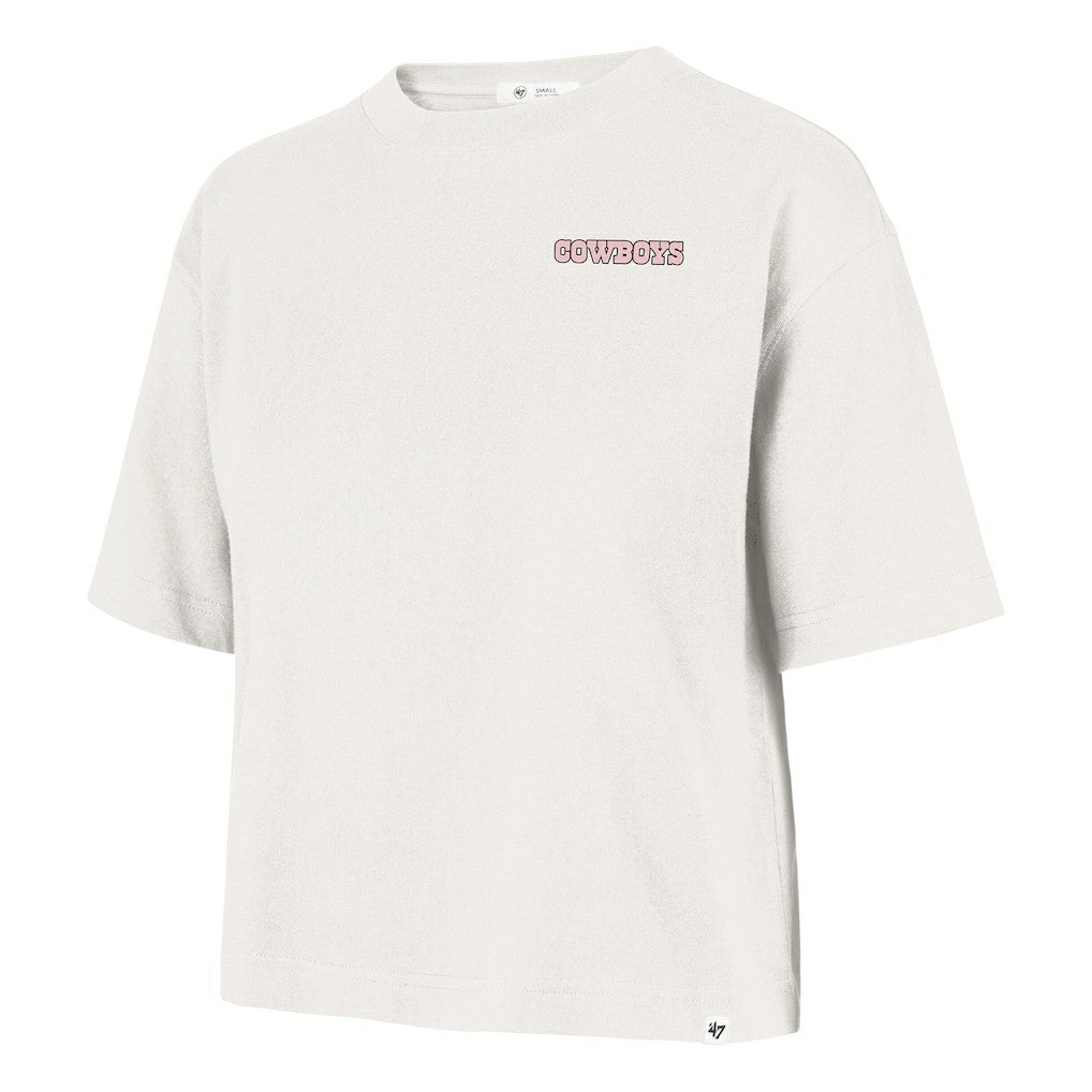 Dallas Cowboys '47 Women's Love Letter Reed City T-Shirt Cream - 47 brand