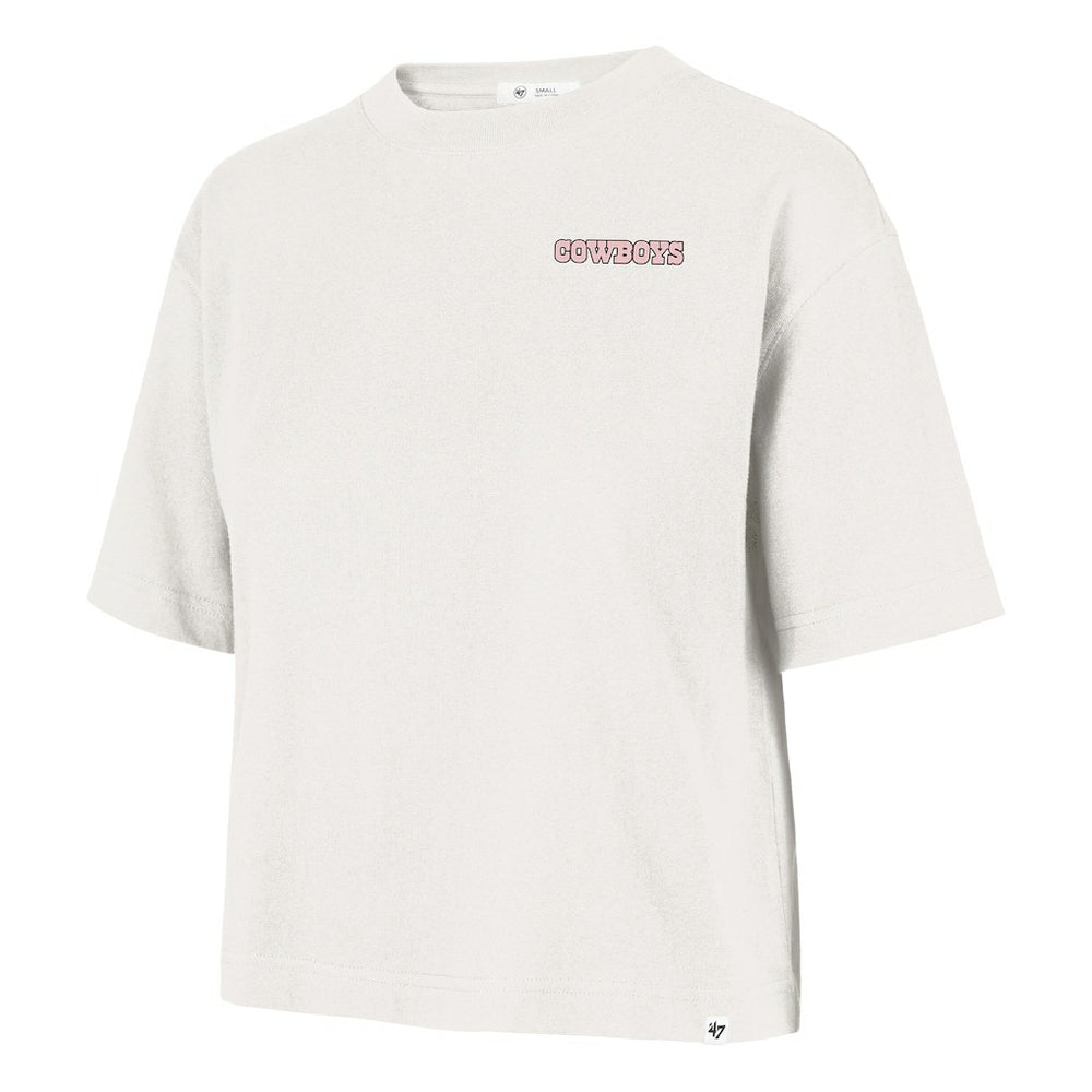 Dallas Cowboys '47 Women's Love Letter Reed City T-Shirt Cream - 47 brand