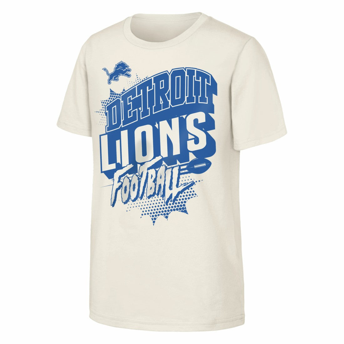Detroit Lions Outerstuff Youth Action Comic T-Shirt Natural - NFL