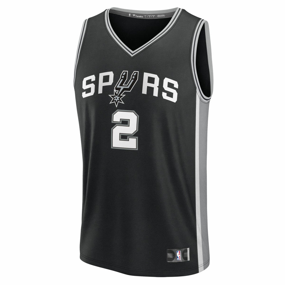 Fanatics - Dylan Harper San Antonio Spurs 2025 NBA Draft First Round Pick Fast Break Replica Jersey - Icon Edition - Black